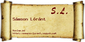 Sámson Lóránt névjegykártya