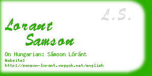 lorant samson business card